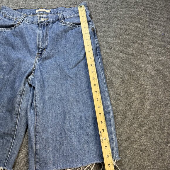 Levi's '94 Baggy Wide Leg Cutoff Shorts Women's 29 Y2K‎ Skater Grunge Mall Goth - Picture 8 of 8